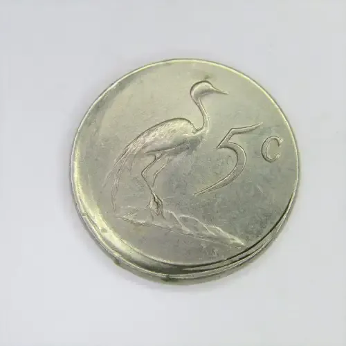 1967 South Africa unusual Five cent - mistruck