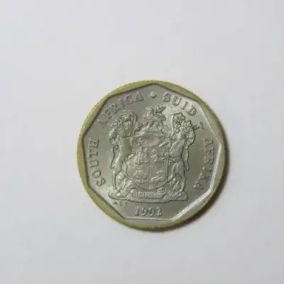 South Africa Error coin 1992 Twenty cent in different metal