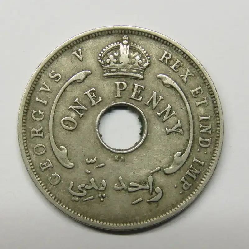 British West Africa 1919 one penny - VF+ - scarce