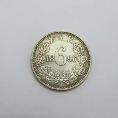 1896 ZAR Kruger sixpence XF