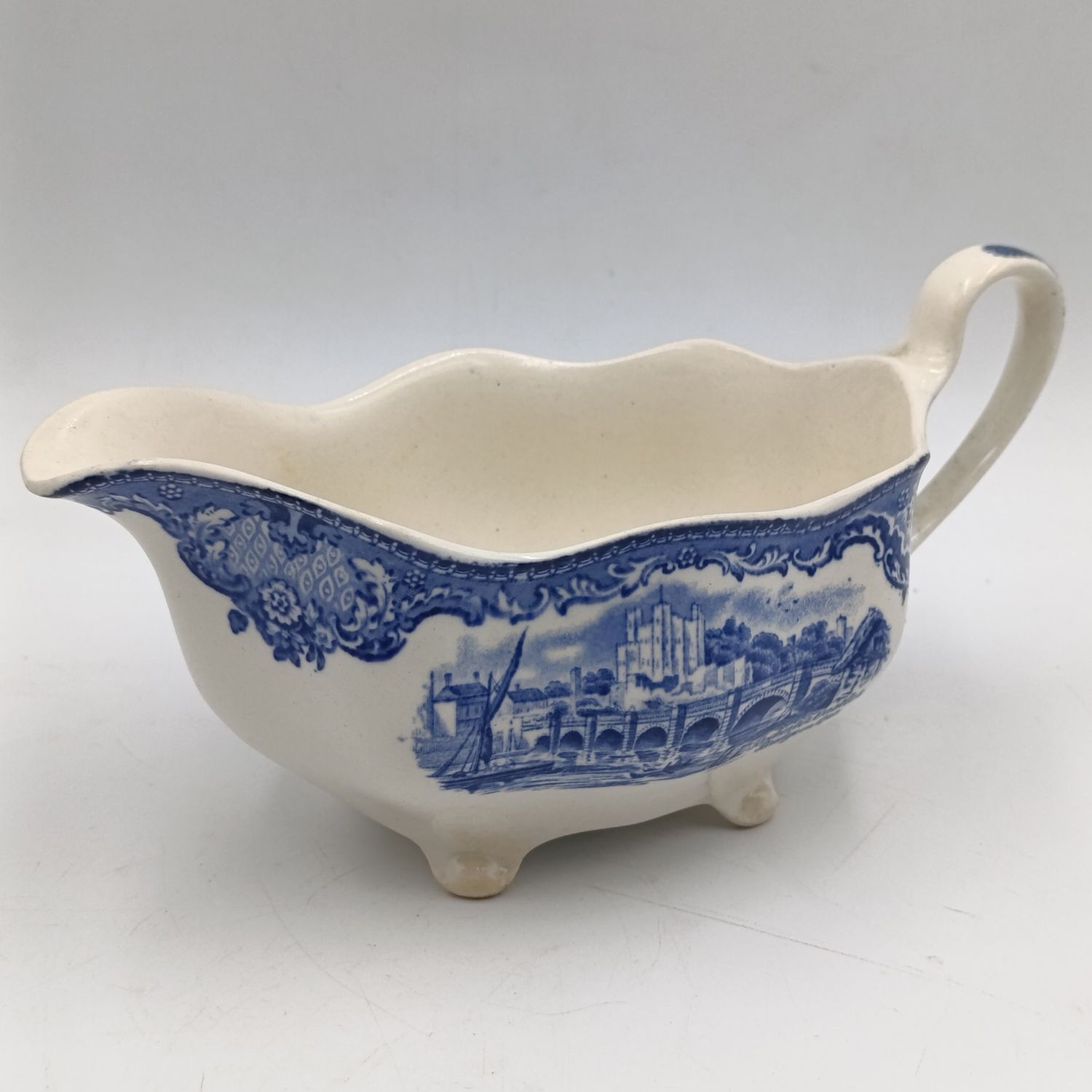 Antique Johnson Bras Old Britain Castles porcelain gravy boat