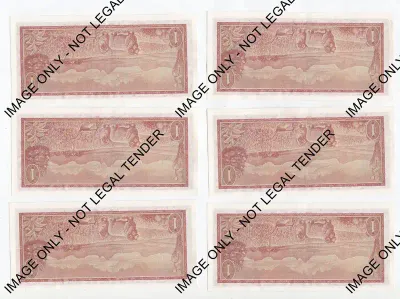 TW de Jongh 1975 lot of 9 R banknotes with consecutive numbers - Some creases