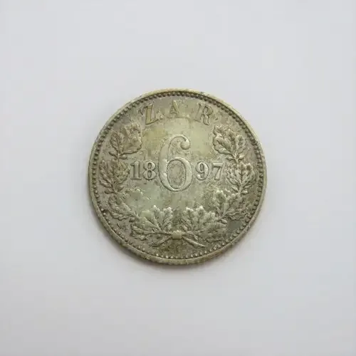 1897 ZAR Kruger sixpence XF
