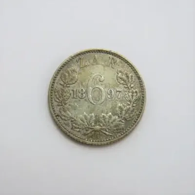 1897 ZAR Kruger sixpence XF