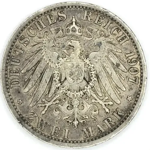 1907 A German Prussia 2 Mark - XF+