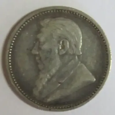 ZAR Kruger 1895 Sixpence - VF