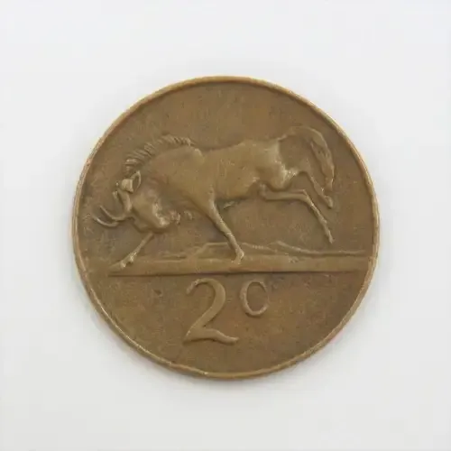 1988 South Africa Two cent error - Wildebeest tagged ear