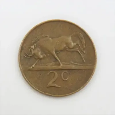 1988 South Africa Two cent error - Wildebeest tagged ear
