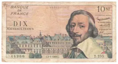 France 10 New Francs 1963