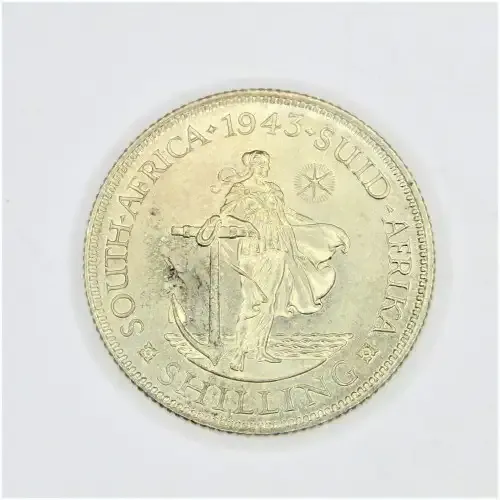 1943 SA Union Shilling - choice UNC