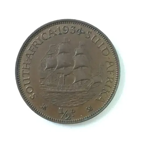 1934 SA Union Half Penny AU