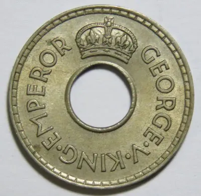 Fiji 1934 half penny AU+