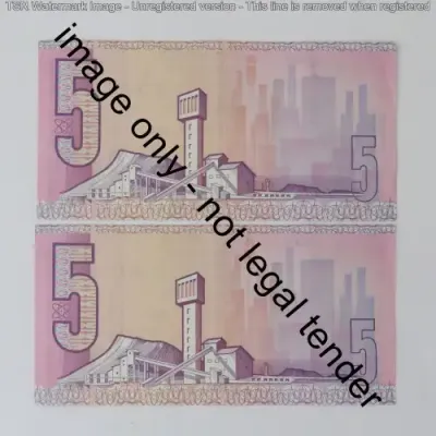 GPC de Kock 3rd issue lot of 3 R5 notes almost uncirculated in sequence
