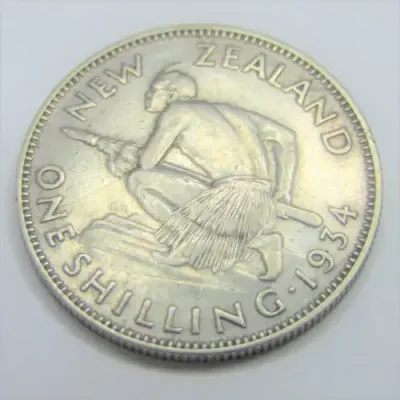 1934 New Zealand Shilling - XF