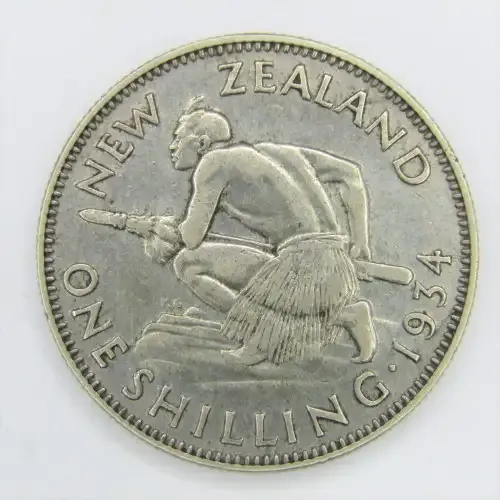 1934 New Zealand Shilling - XF