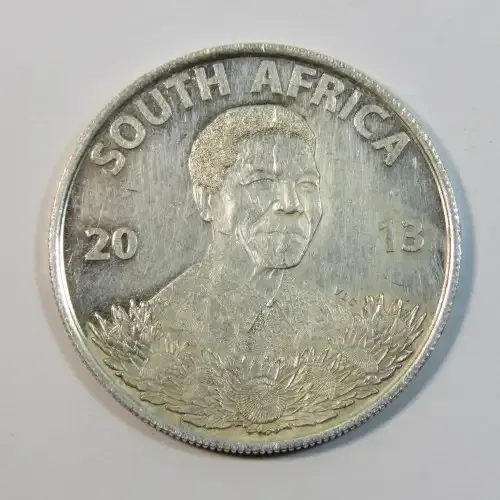 2013 Mandela silver protea R1 - Life of a legend
