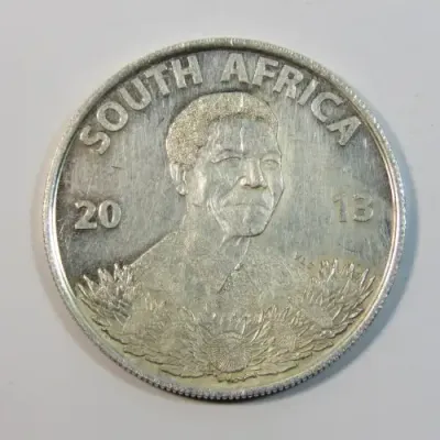 2013 Mandela silver protea R1 - Life of a legend