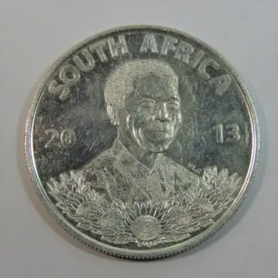 2013 Mandela silver protea R1 - Life of a legend