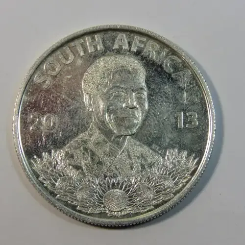 2013 Mandela silver protea R1 - Life of a legend