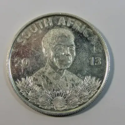 2013 Mandela silver protea R1 - Life of a legend