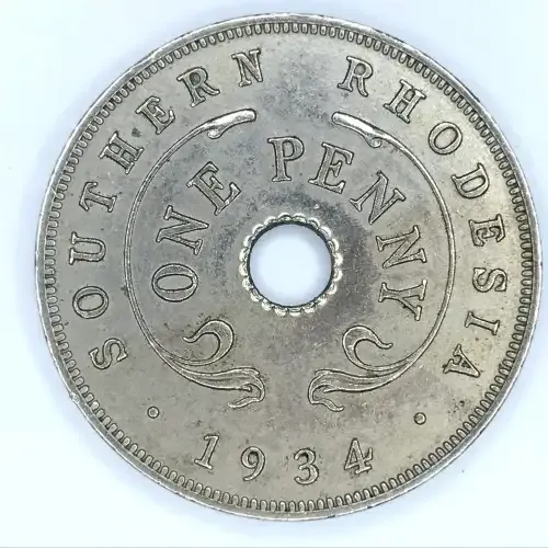 1934 Southern Rhodesia Penny - AU+