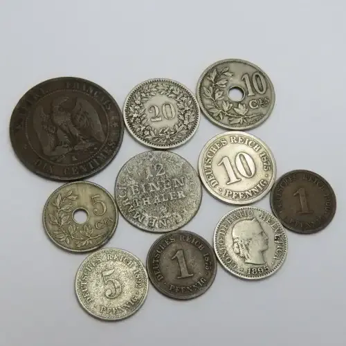 Lot of 10 antique coins - All over 100 years old each