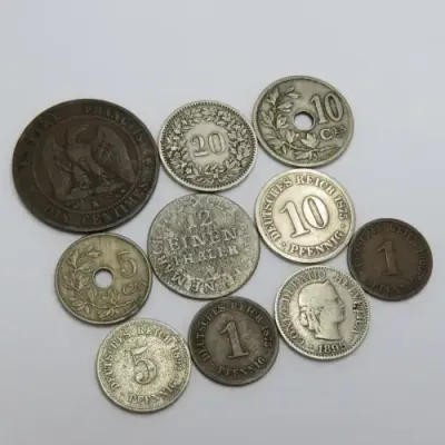 Lot of 10 antique coins - All over 100 years old each