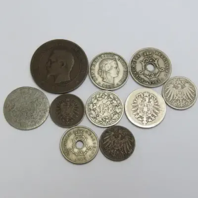 Lot of 10 antique coins - All over 100 years old each