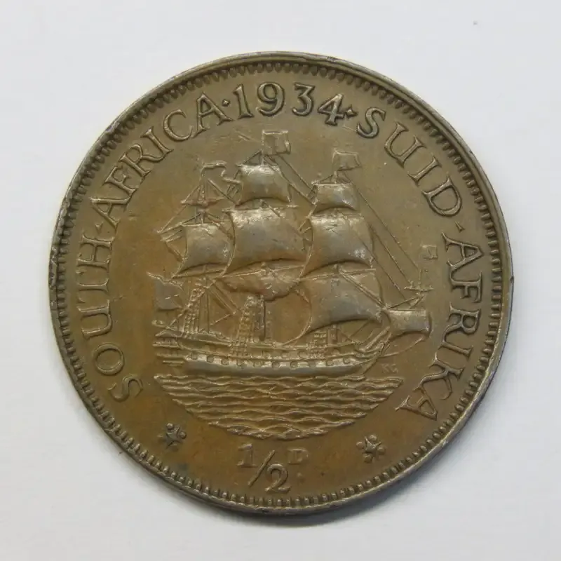 1934 SA Union half penny XF