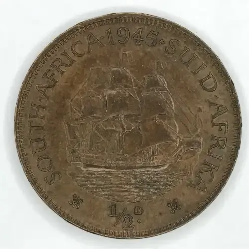 1945 SA Union Half Penny - UNC