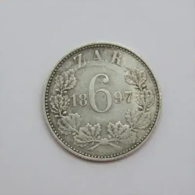 1897 ZAR Kruger sixpence - VF+/XF