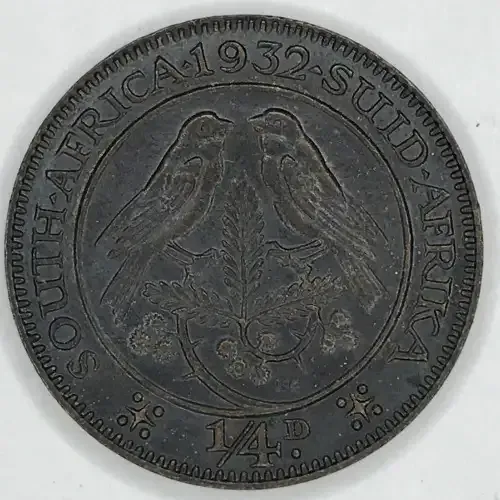 1932 SA Union Farthing - AU+