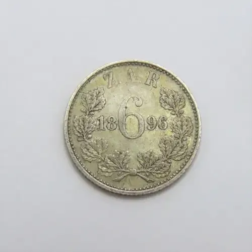1896 ZAR Kruger sixpence XF