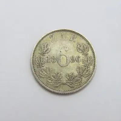 1896 ZAR Kruger sixpence XF
