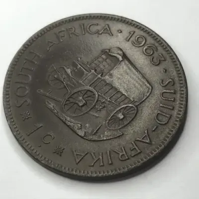 1963 RSA Bronze 1c copper - Dark brown