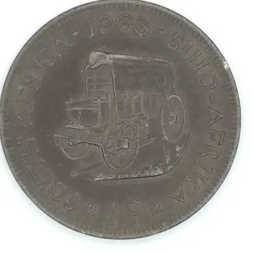 1963 RSA Bronze 1c copper - Dark brown
