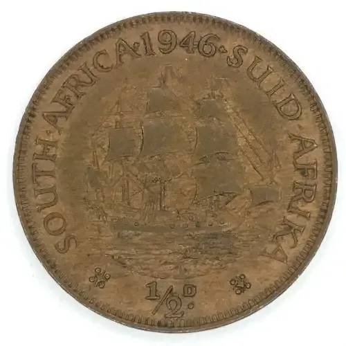 1946 SA Union Half Penny - EF+ (AU)