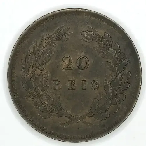 1892 Portugal 20 Reis - AU+