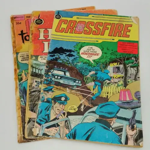 Lot of 3 Christian Comics - Crossfire, The Hiding Place, Prison to Praise - Rarely seen