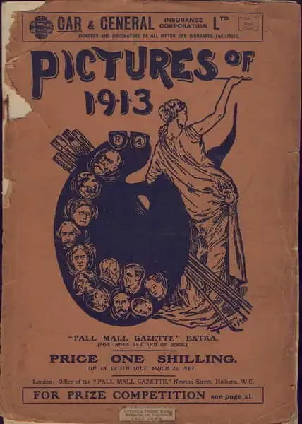 Pall Mall Pictures of 1913 magazine - Cover loose