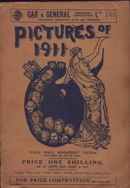 Pall Mall Pictures of 1911 magazine - Cover loose
