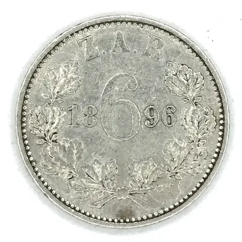 1896 ZAR Kruger sixpence - aXF