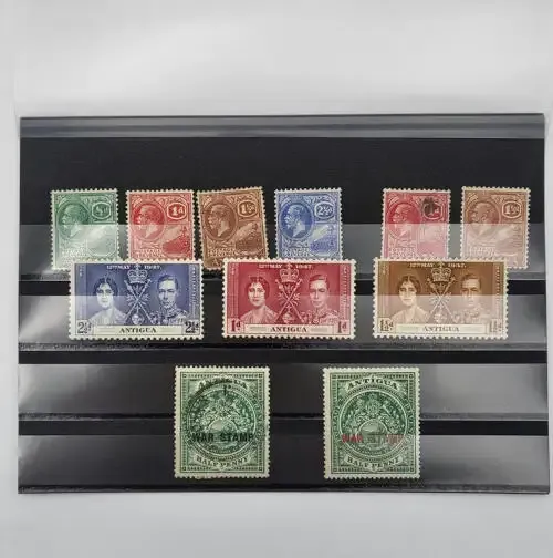 Antigua lot of 11 stamps - Mostly unused