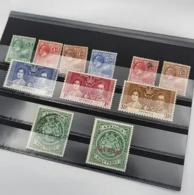Antigua lot of 11 stamps - Mostly unused