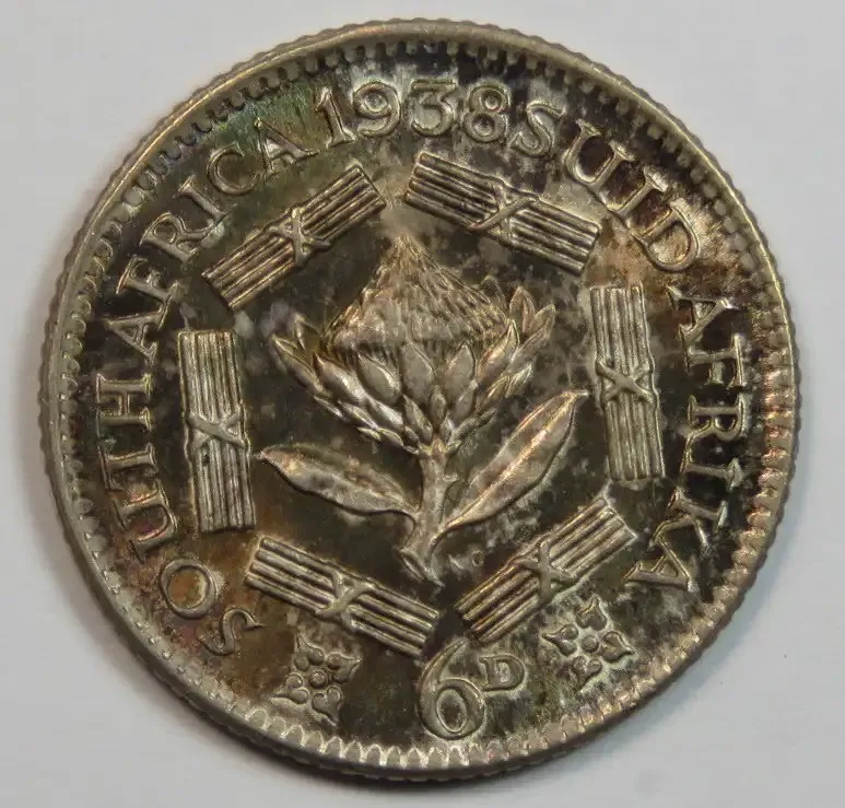 1938 sixpence - Excellent