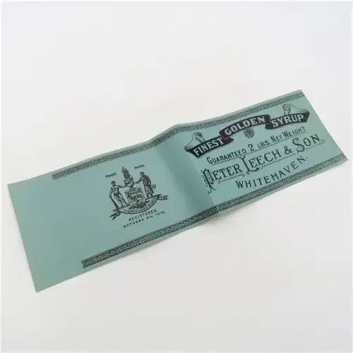 Antique Peter Leech and Son golden syrup label