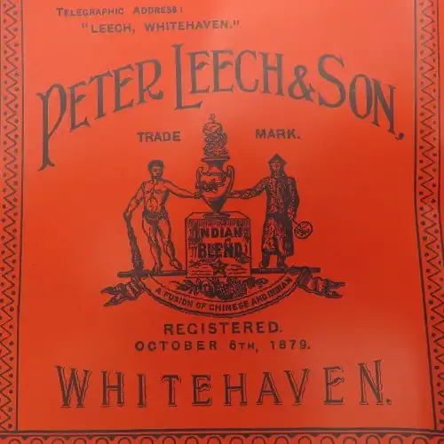 Antique Peter Leech and Son Sweet Almonds - one pound tin label