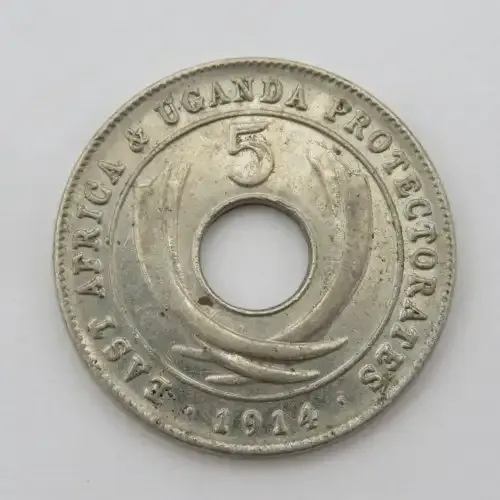 1914 K East Africa and Uganda 5 Cents - Uncirculated