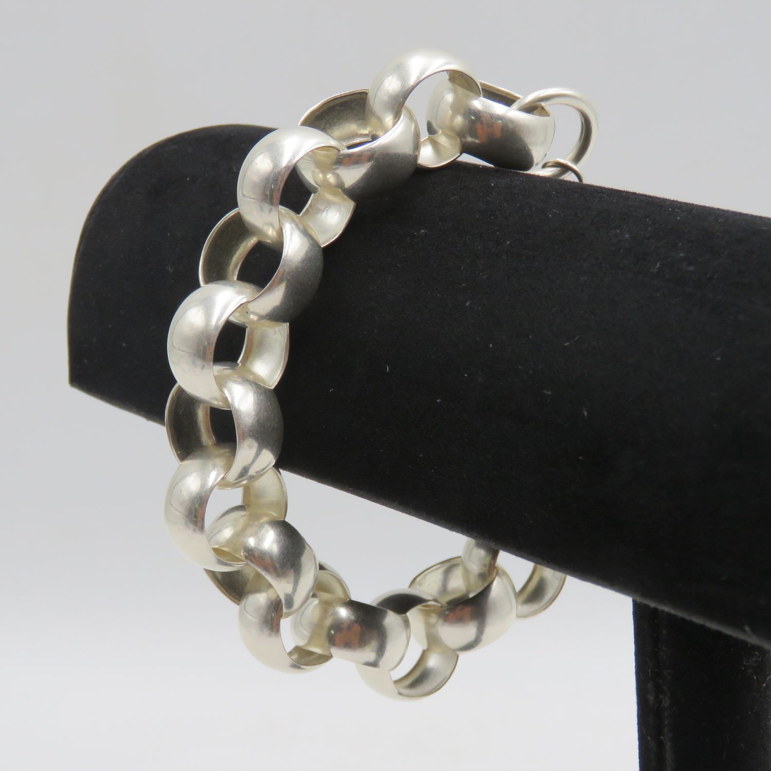 Chunky Belcher chain sterling silver bracelet - weighs 42,6 grams