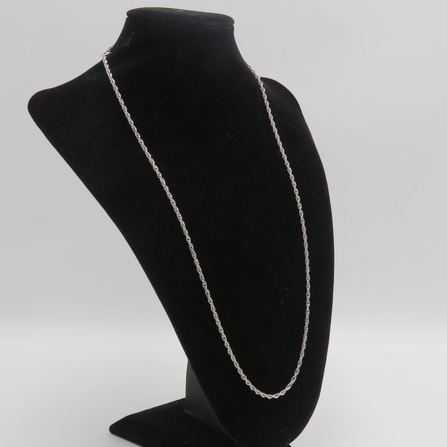 Vintage sterling silver rope chain necklace - weighs 9,2g